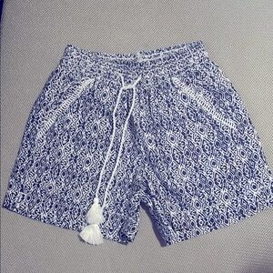 Briggs New York High‎ Waist Blue and White Shorts